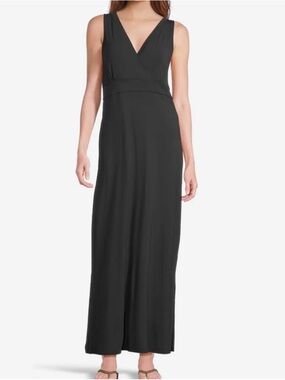 L.L. Bean Summer Knit Maxi Dress Size Small Black Stretch NEW With Tags